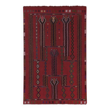 Vintage Turkish Oushak Handwoven Rug 151x235 cm