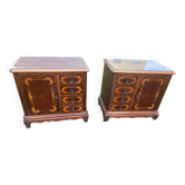 Paire de tables de chevet ancien