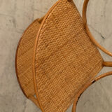 Rattan corner shelf