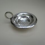 Silver metal tea strainer