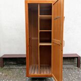 Ancien vestiaire d'internat chêne doré