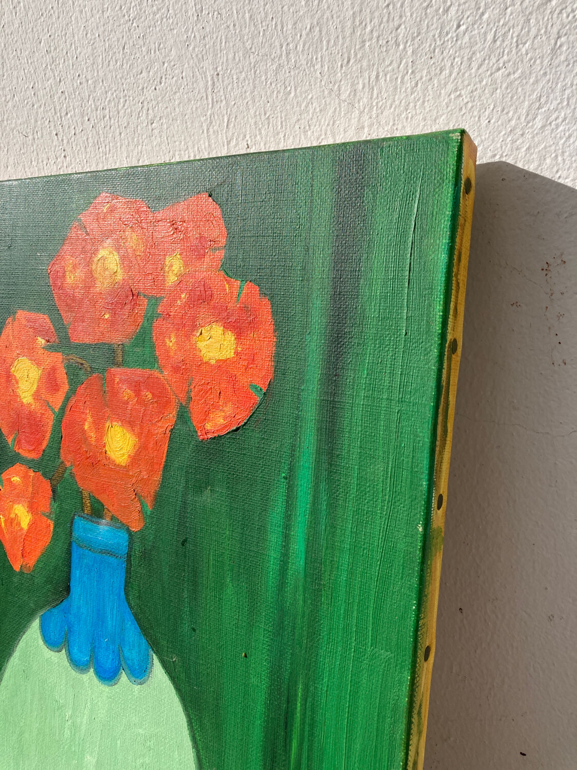 Bouquet de fleurs huile sur toile signée