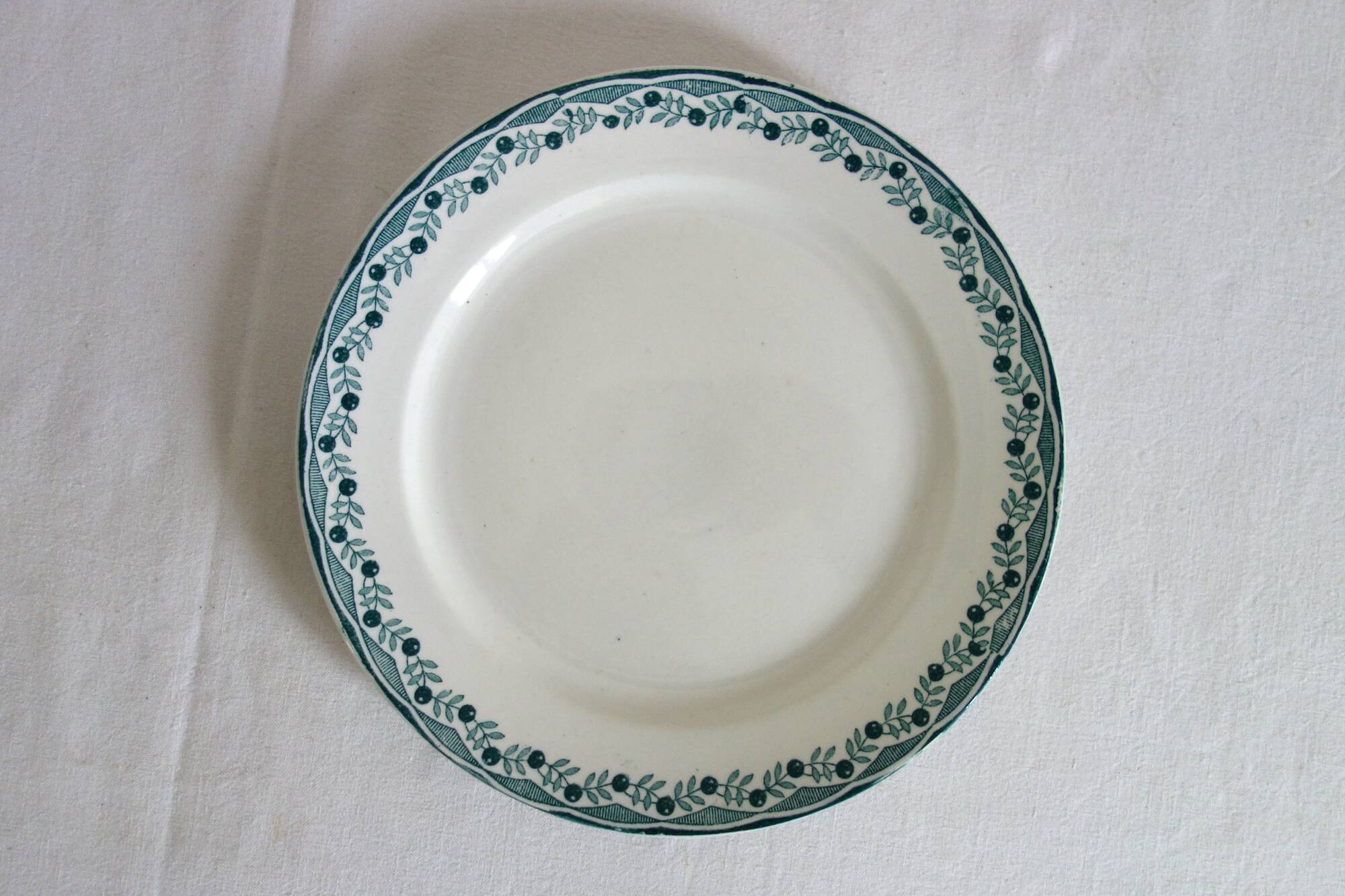 7 old Sarreguemines Orléans dessert plates