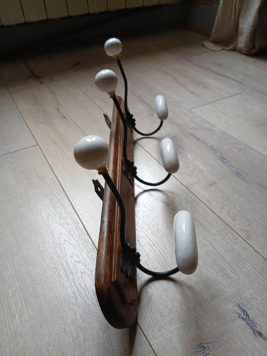 Vintage wall coat rack