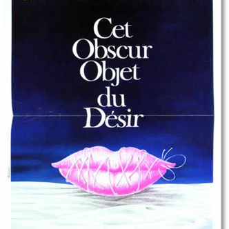Affiche de cinéma originale de 1977.Luis Bunnuel.120x160 cm,Cet obscur objet du désir