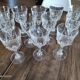 Lot de 12 verres à vin blanc en cristal ciselé