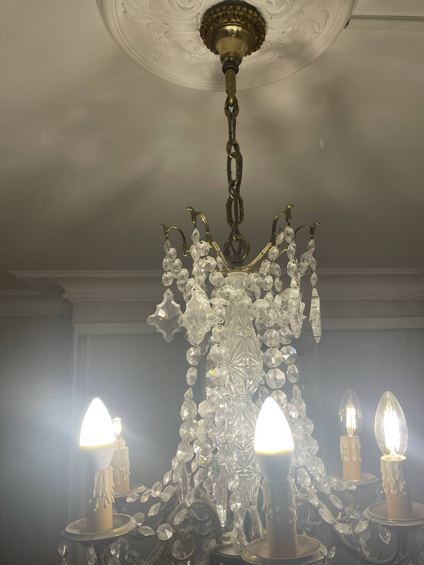 Glass style chandelier