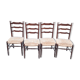 Lot de 4 chaise paillage