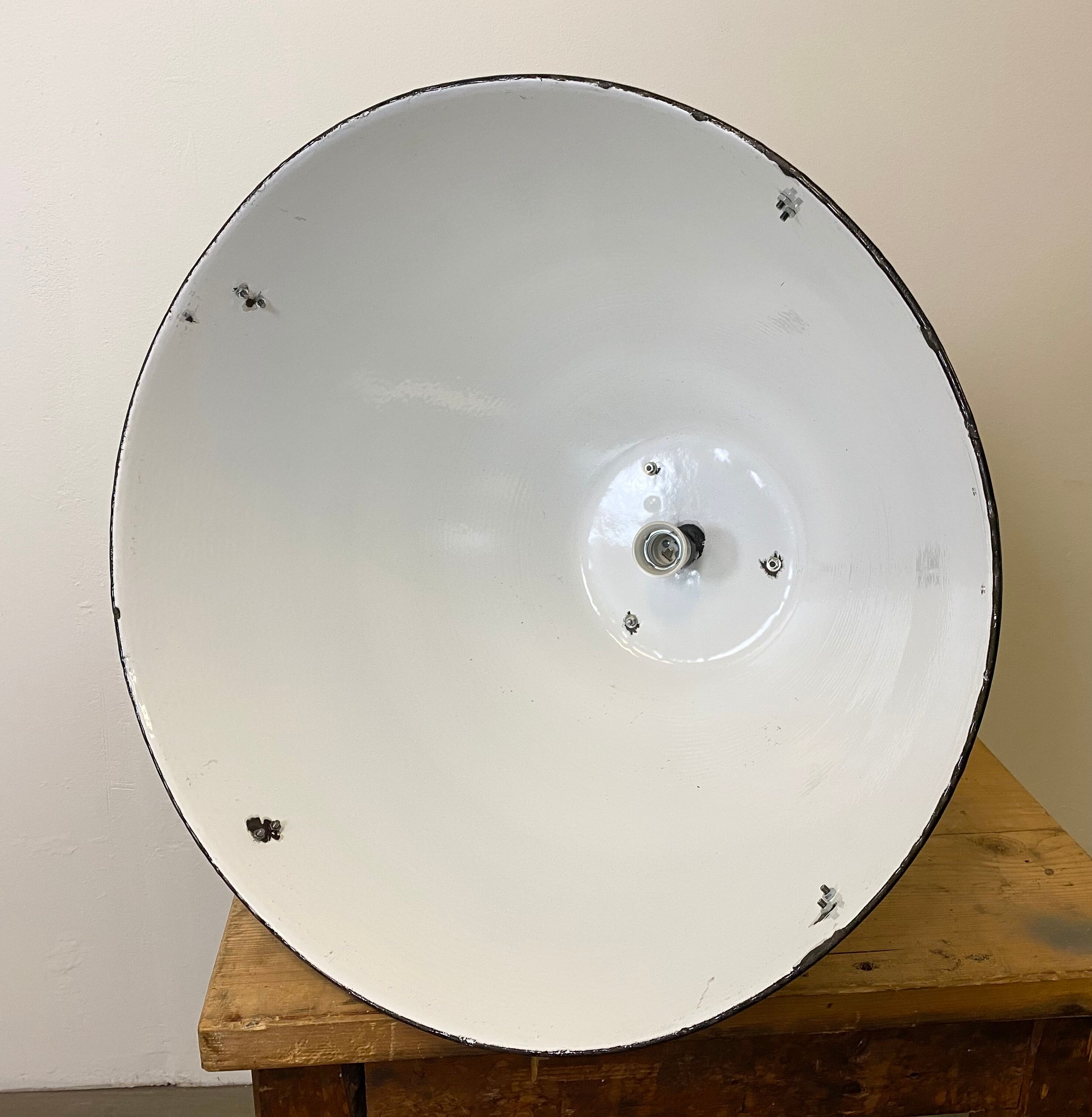 Black industrial factory lamp from Elektrosvit, 1960s