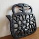 Enamelled cast iron trifle in the shape of a kettle, teapot