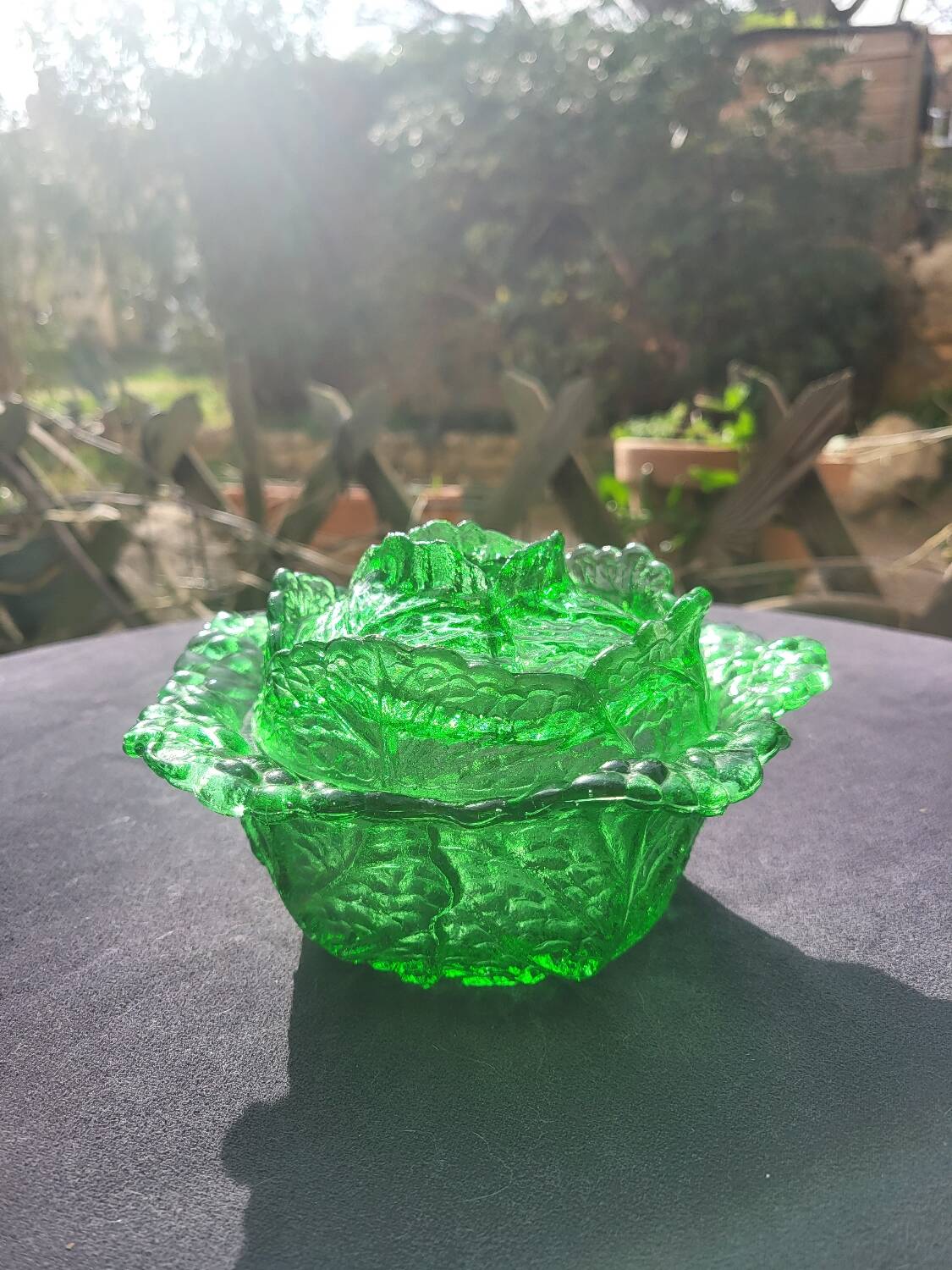 Beurrier chou en verre Portieux ( urane ouraline)
