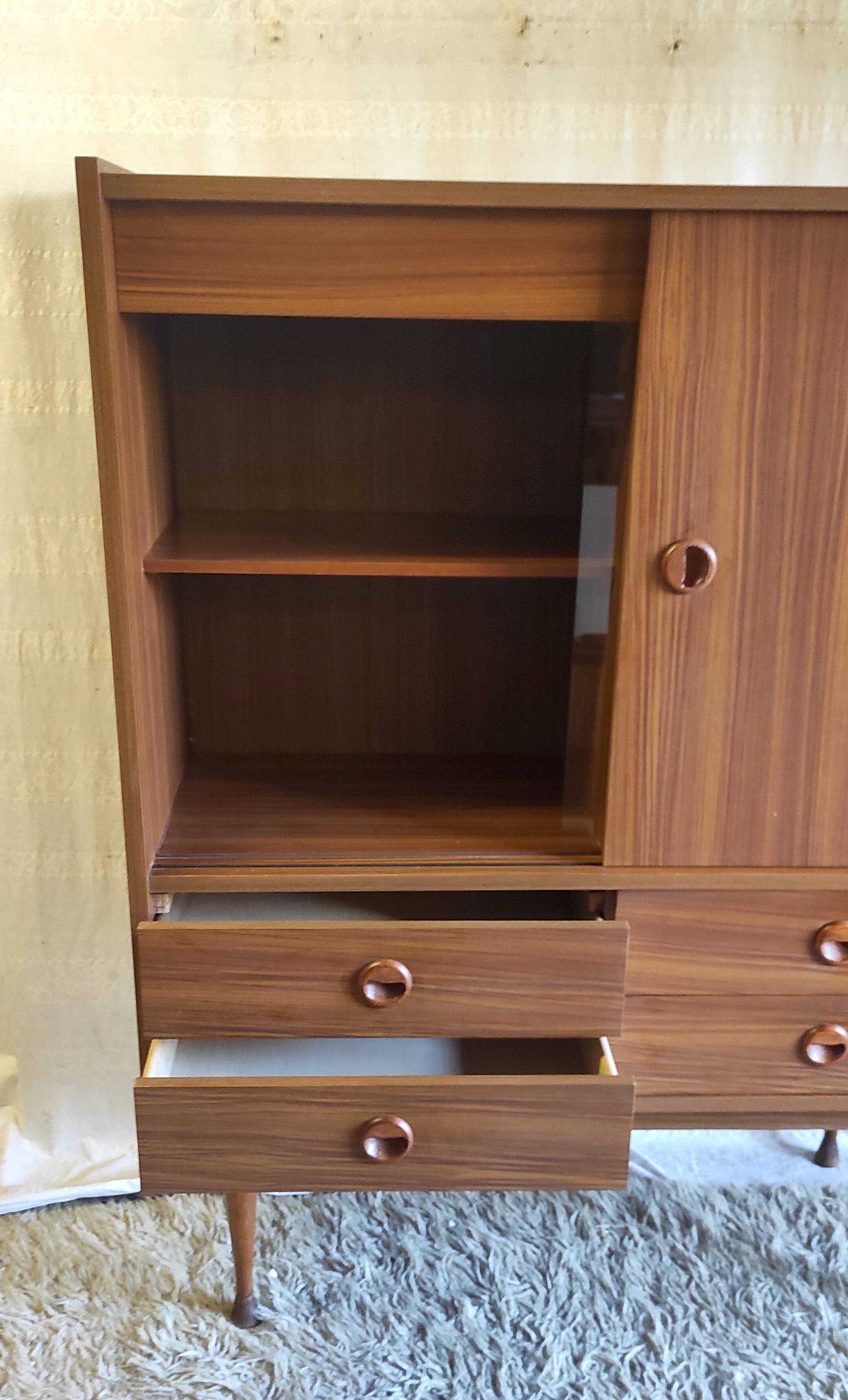 High Scandinavian style wooden buffet - 1960s/70s