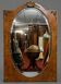Miroir époque Napoléon III, seconde moitié du XIXe siècle en loupe et bronz