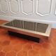 Table basse en aluminium et verre fumé, 1970
