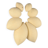 Large felt wall lamp, Denmark circa 1970