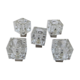 Vintage Aluminum and Glass Pendant Lamp