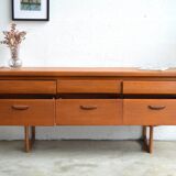 Teak sideboard/commode with 6 drawers
