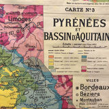 Map ancient Pyrenées Aquitan basin
