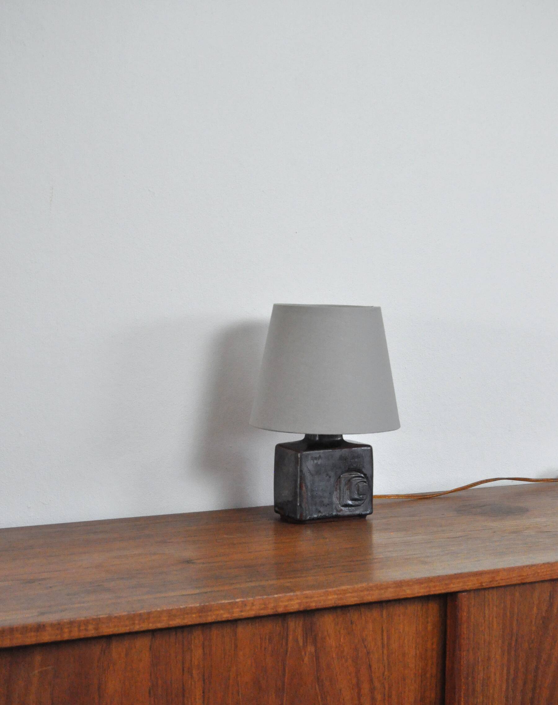 Glazed Stoneware Table Lamp by Desiree Stentøj, Denmark