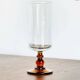 6 amber-stemmed champagne flutes, 1970s
