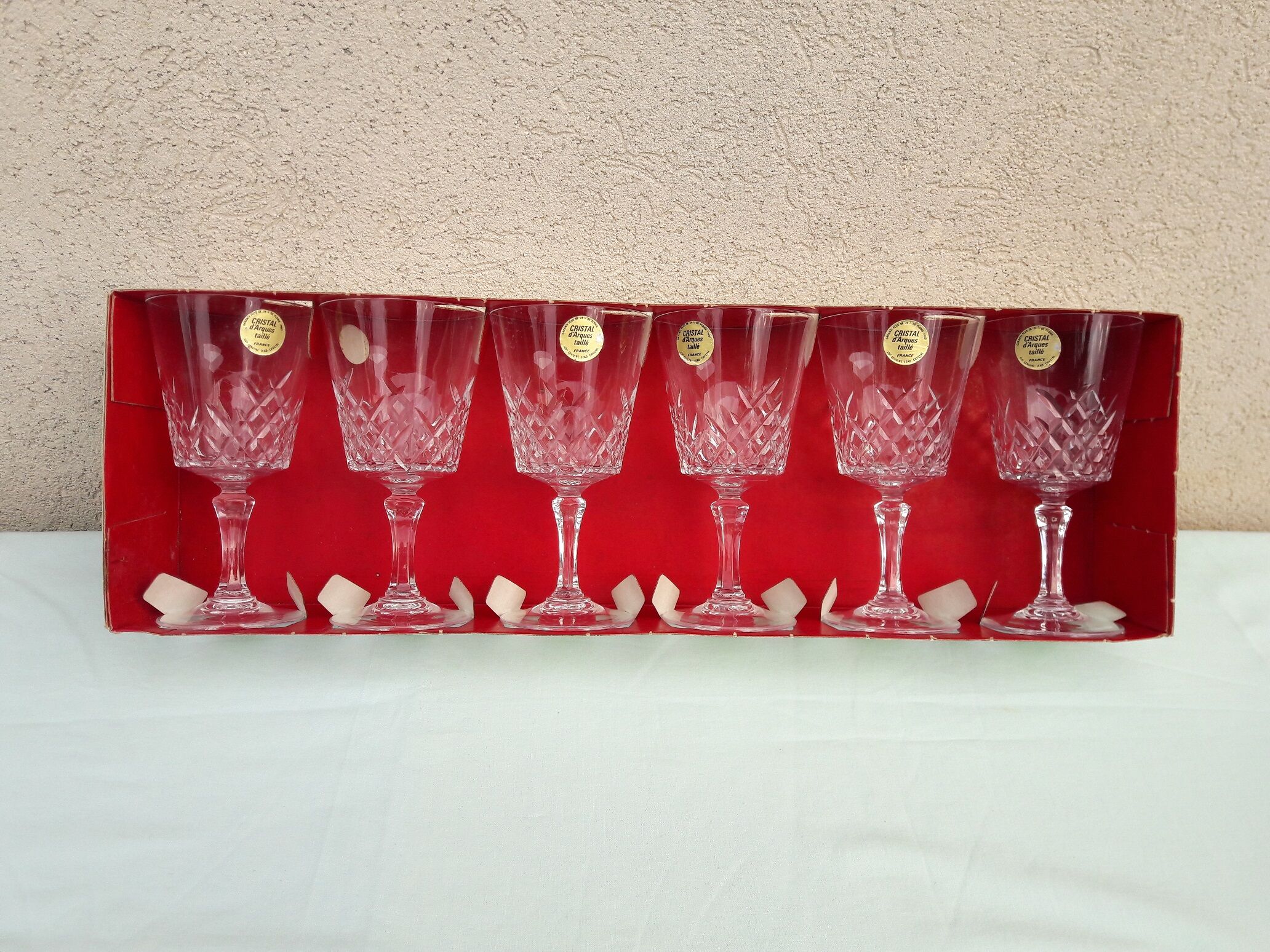 6 crystal walking glasses