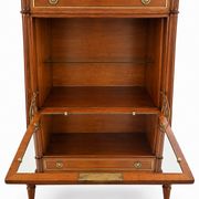 Secretary bar furniture, solid wood Louis XVI style - mirror and shelf
