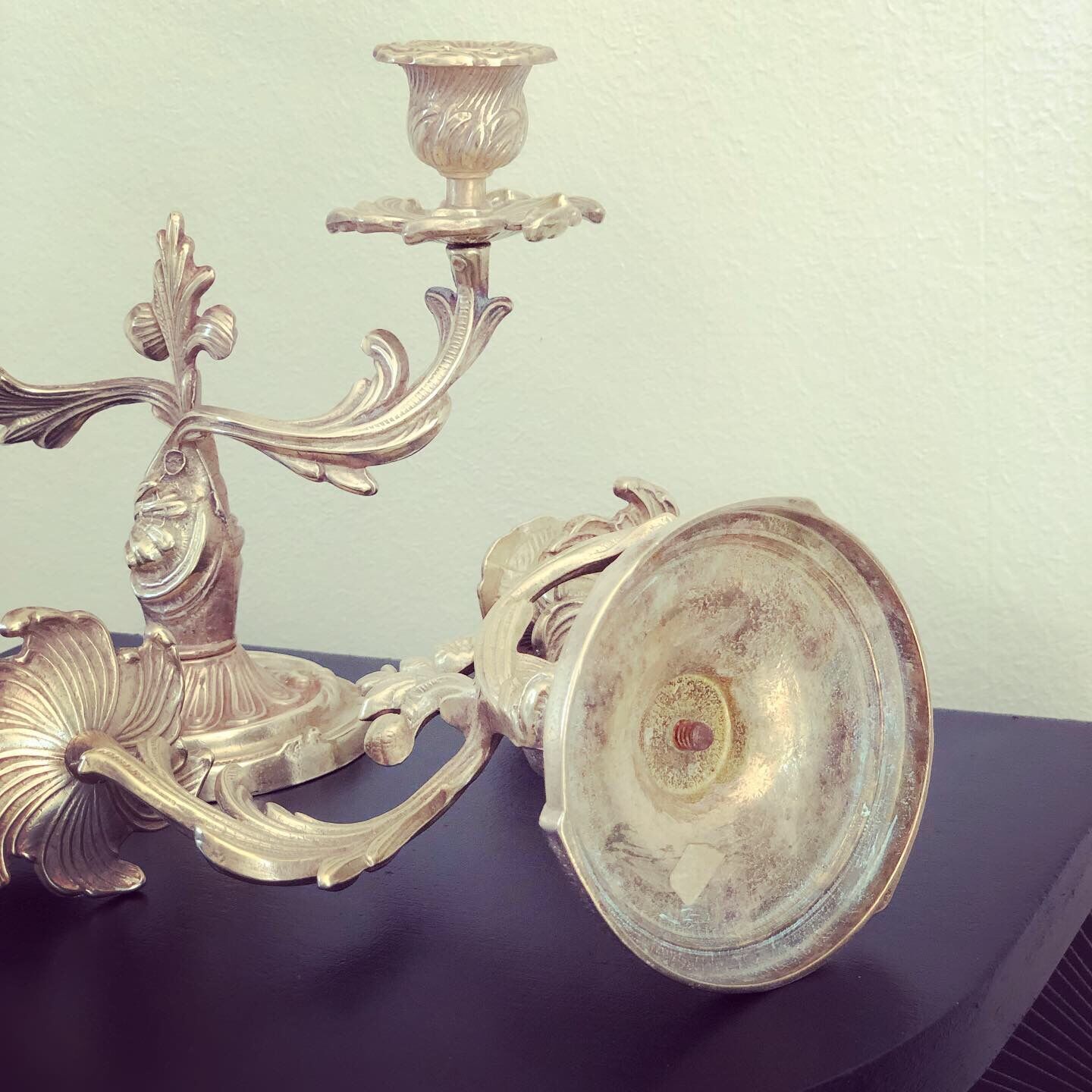 Pair of antique chandeliers in solid brass