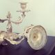 Pair of antique chandeliers in solid brass