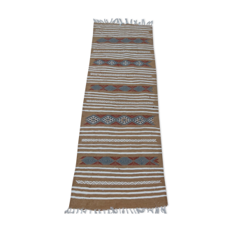 Tapis couloir fait main multicolore traditionnel 180x67cm