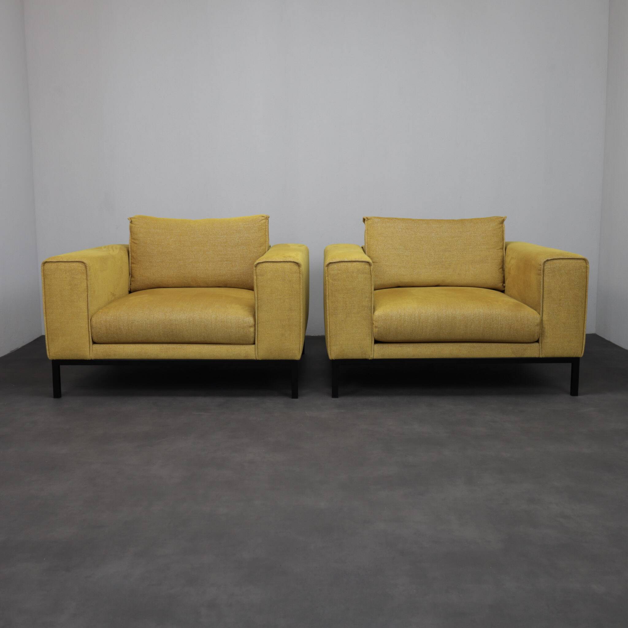 Pair of Custom-Made Love Seats / Oversized Lounge Chairs, 2000s