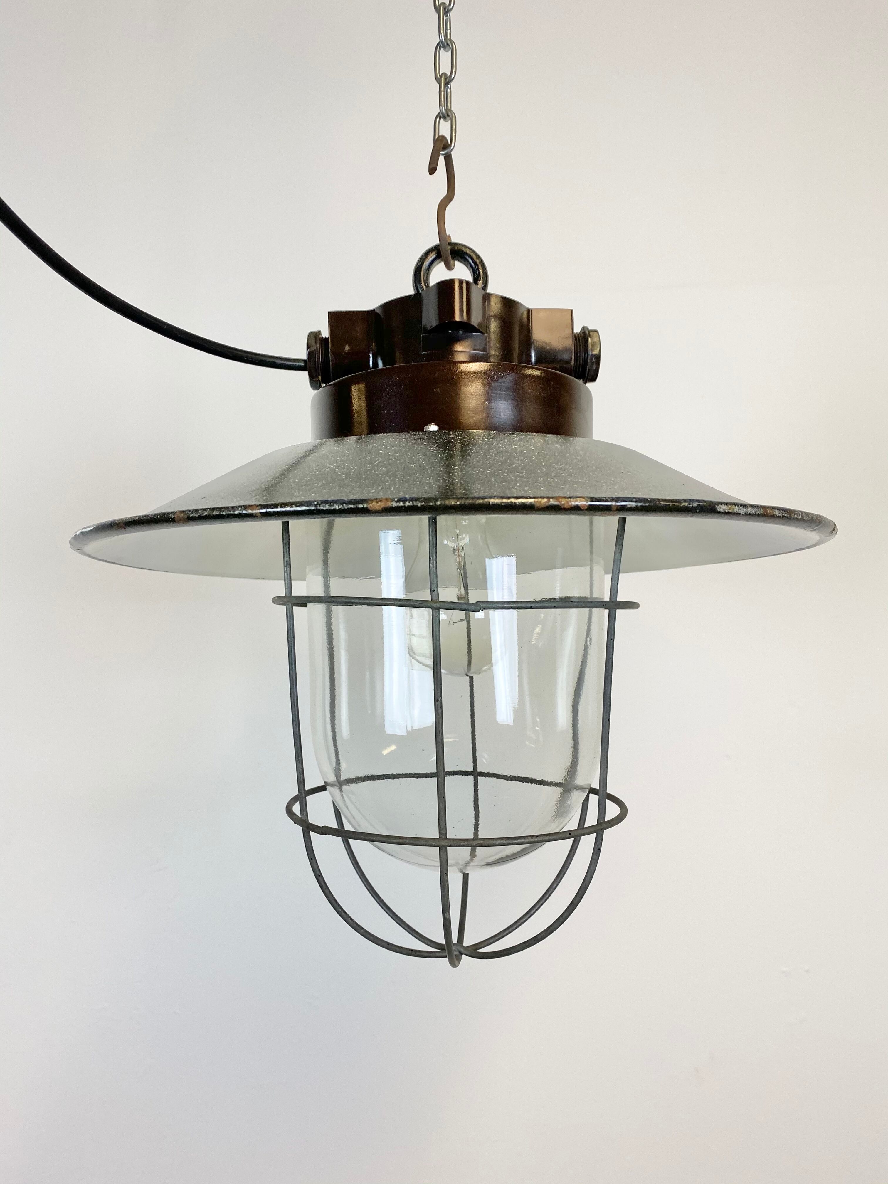 Industrial factory hanging lamp, 1960s