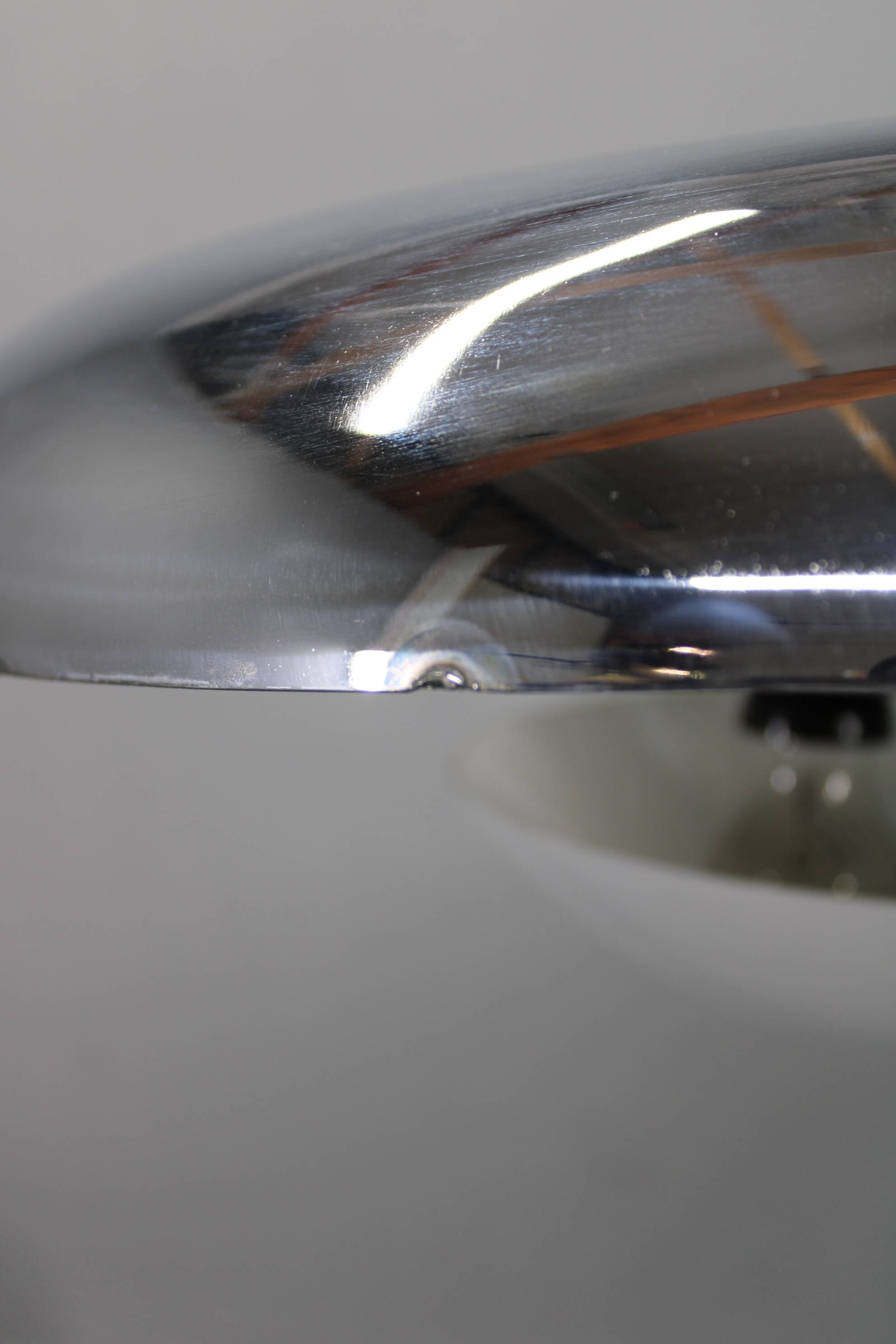 Art Deco chrome and opaline glass chandelier by Napako, 1930s