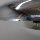 Art Deco chrome and opaline glass chandelier by Napako, 1930s