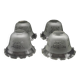 Set of 4 Victorian Style Bell-Shaped Glass Replacement Shades Frilled Edge