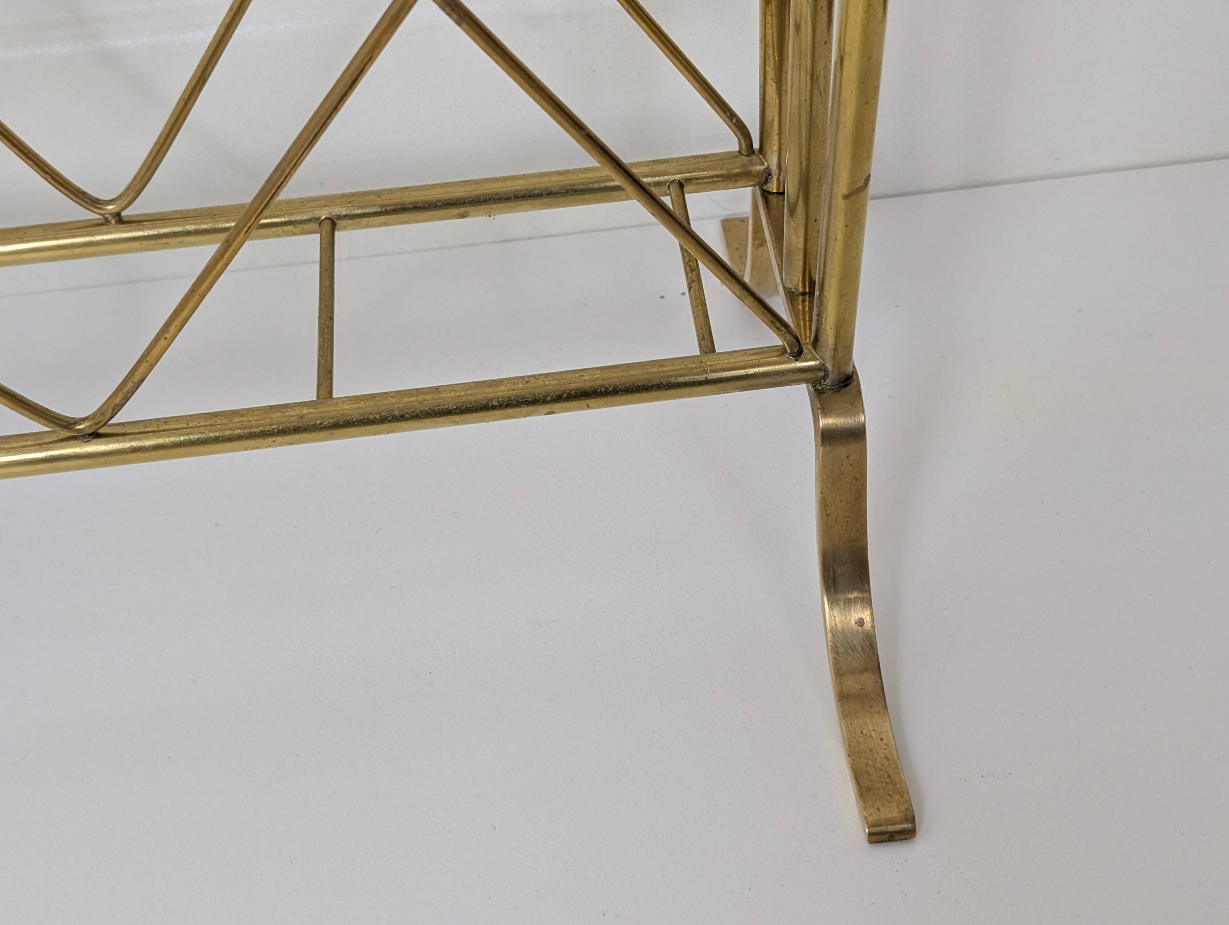 Brass magazine rack