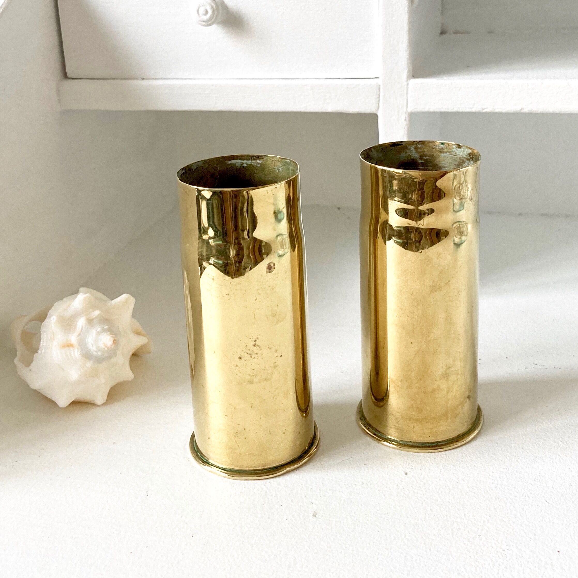 Pair of golden vases