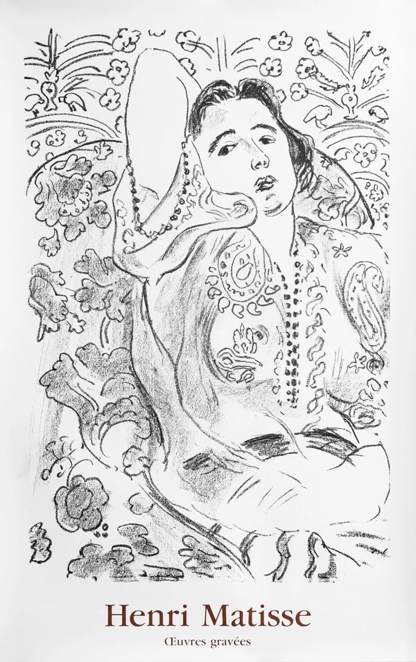 Affiche originale Henri Matisse Œuvres gravées 1984