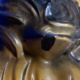 Italian Majolica Shitzu Dog Sculpture by Bravo Italy 1970