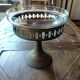 Copper and glass fruit bowl or compote dish Art Deco