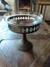 Copper and glass fruit bowl or compote dish Art Deco