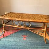 Rattan coffee table
