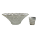Cut glass salad bowl