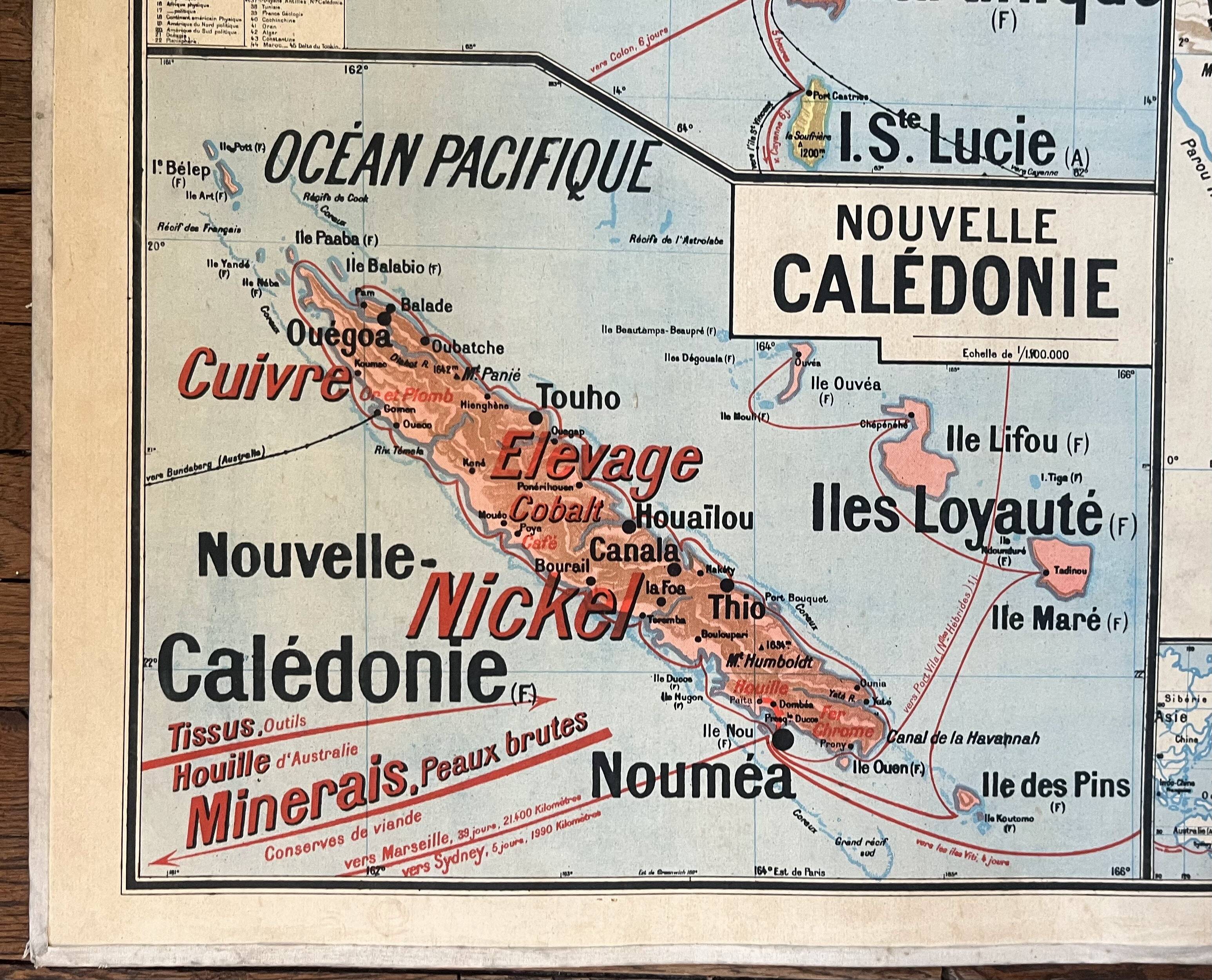 Old school map Vidal-Lablache 37, T36, 1930 West Africa