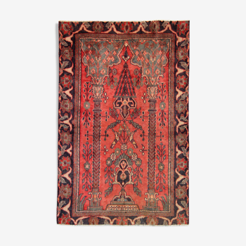 Vintage Red Wool Persian Area Rug- 110x170cm