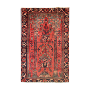 Vintage Red Wool Persian Area Rug- 110x170cm