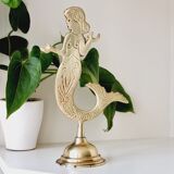 Golden brass mermaid