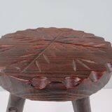 Tabouret brutaliste espagnol tripode 1960