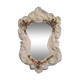 Mirror porcelain contained flowers, signed "Bassano"