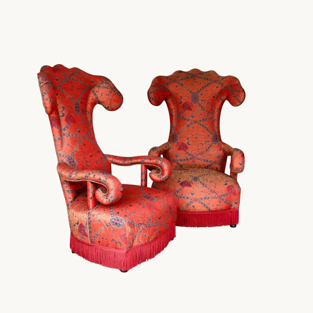 A pair of large armchairs, France early 20th century.