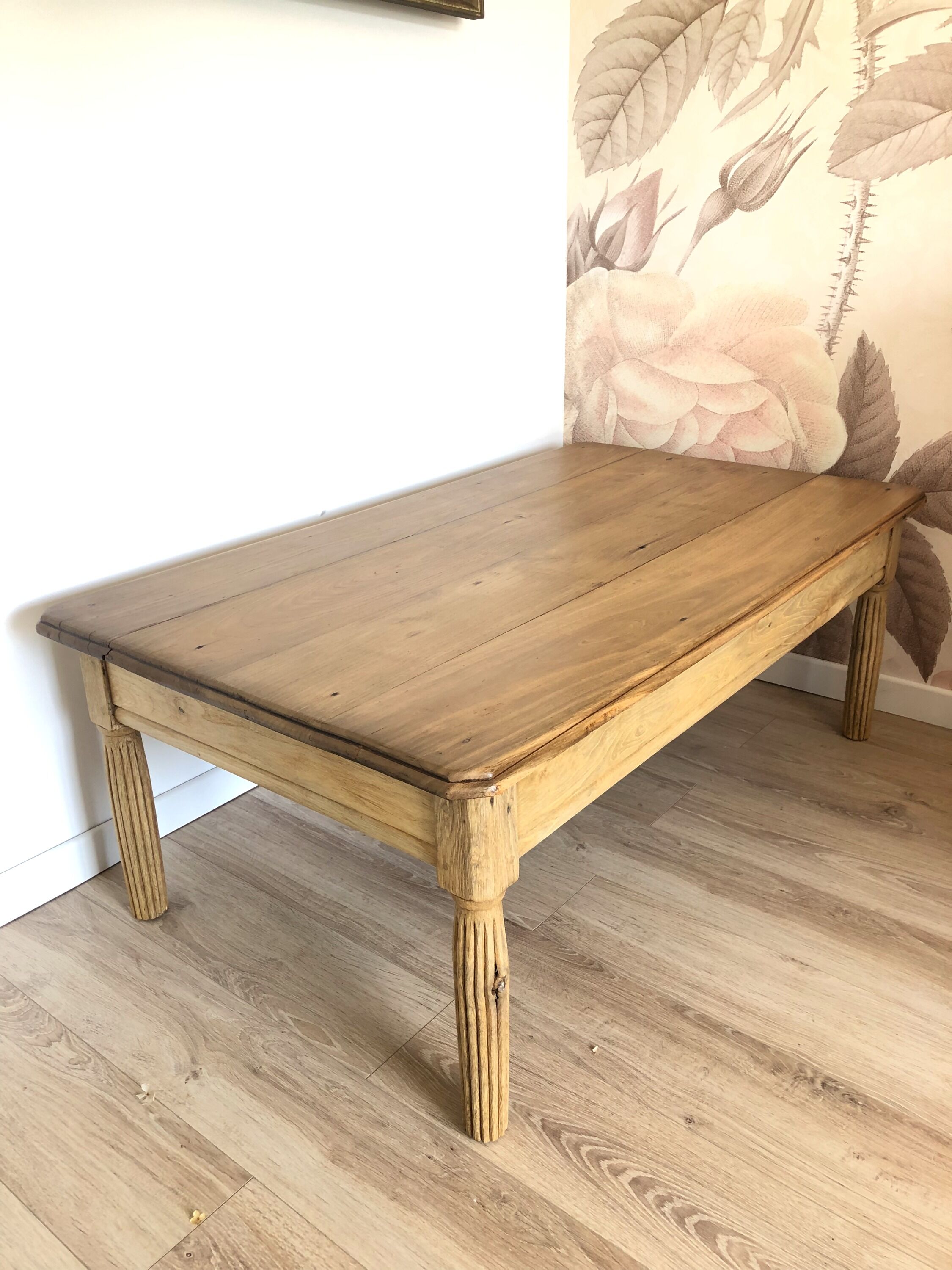 Farmhouse table, living room, solid oak